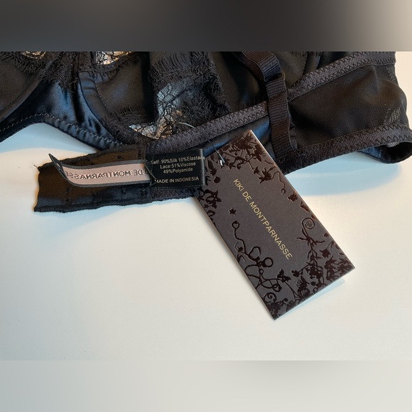 NWT Kiki de Montparnasse Lace Inset Balconette Bra - Picture 11 of 12